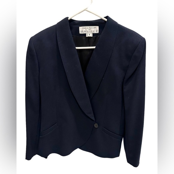 Rena Rowan for Saville Women’s Navy Blue Blazer Professional Crossbody Size 8 - Picture 1 of 3